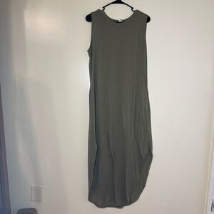 Anrabess Olive Green Sleeveless Maxi Dress